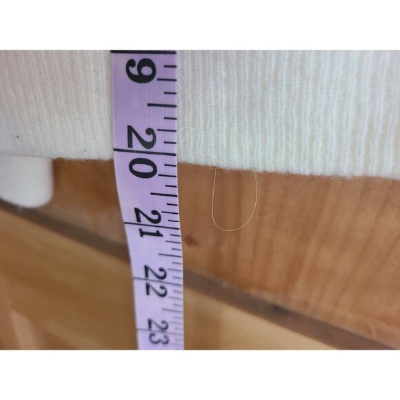 Vintage 1950s L XL 100% Wool Beaded Pearl Cardigan Pearlcore Holiday Winter Glam - Picture 7 of 8